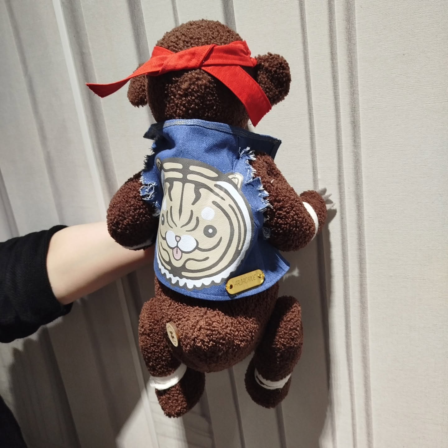 Kuma Bear- Handmade Plushie with movable arms & legs - Image 4