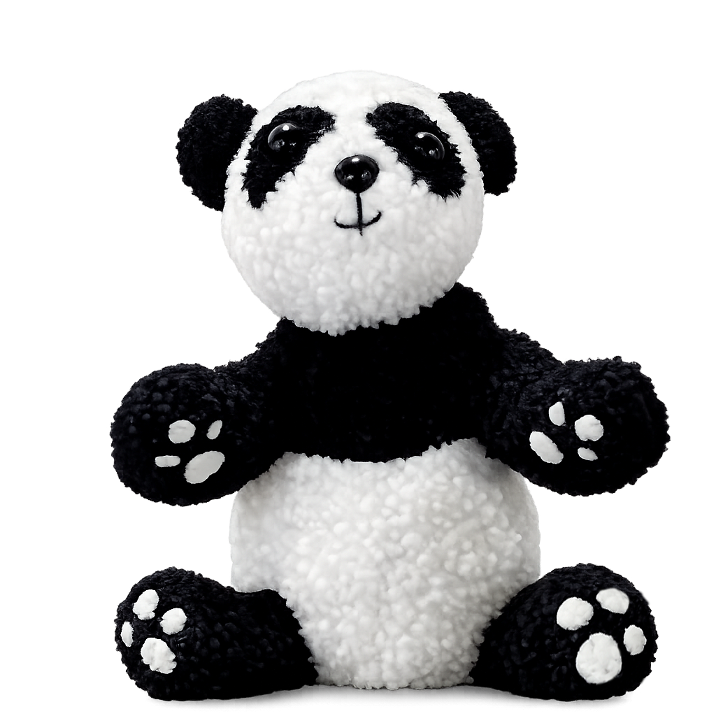 Panda Bear - Handmade Plushie