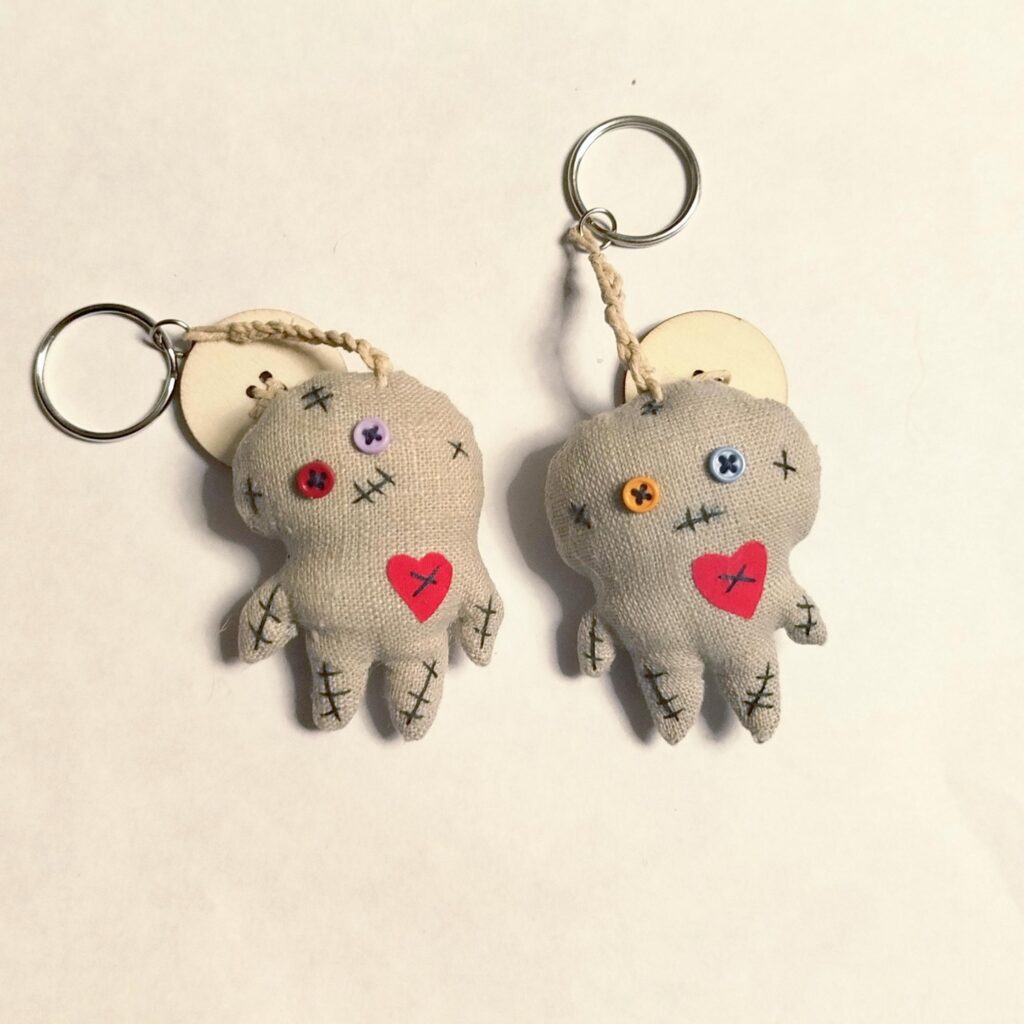 Handmade Voodoo Keychain, Mini Size - 2 Versions